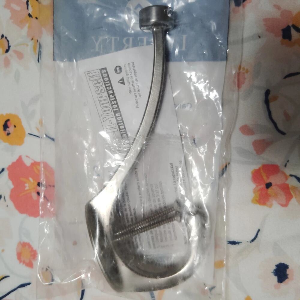 Liberty B45006Z-SN-C Satin Nickel Pilltop Hook 5-5/8" 143mm New In Bag Coat Hat